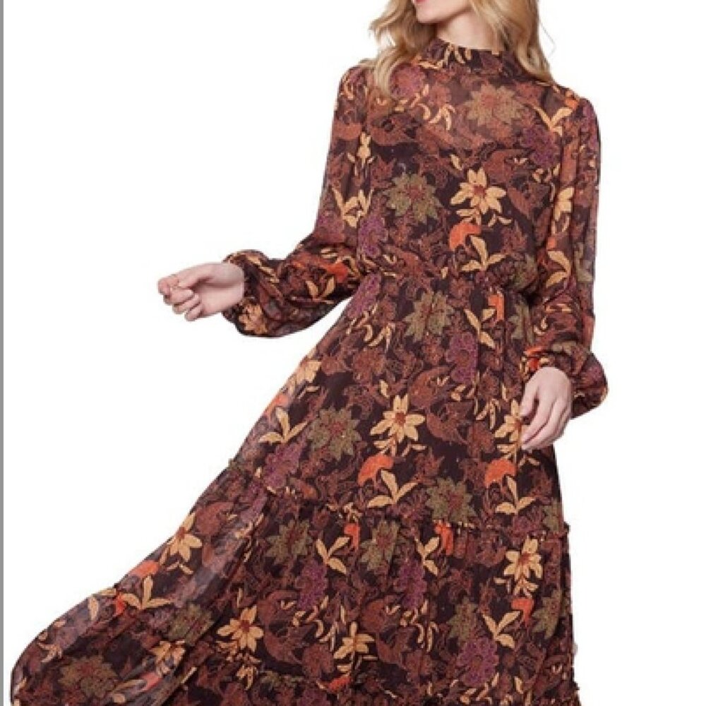Lost + Wander Wild Print Floral Dress